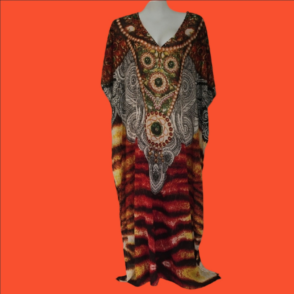 Bohemian Multicolor Maxi Dress/Coverup